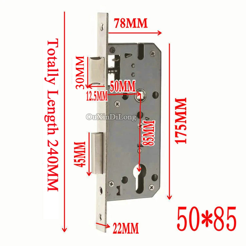 Совершенно новый Европейский врезной дверной замок 10 шт. Противоугонный для