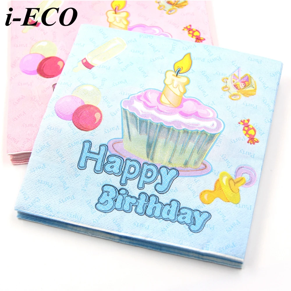 20 шт. мультфильм Бумага салфетки 100% древесной ткани Таблица декора дома для дня