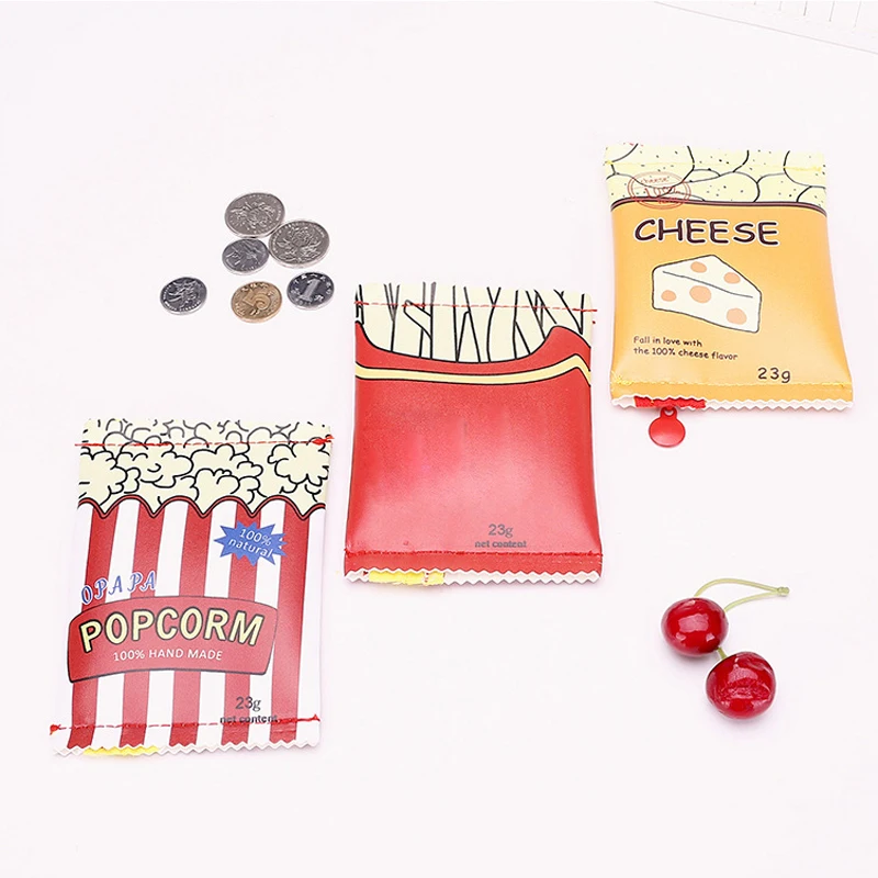 Europe and America 2020 Creative Cute Cartoon Coin Purse Key Chain For Girls Leather Cake Popcorn Kids Zipper Change Wallet | Багаж и