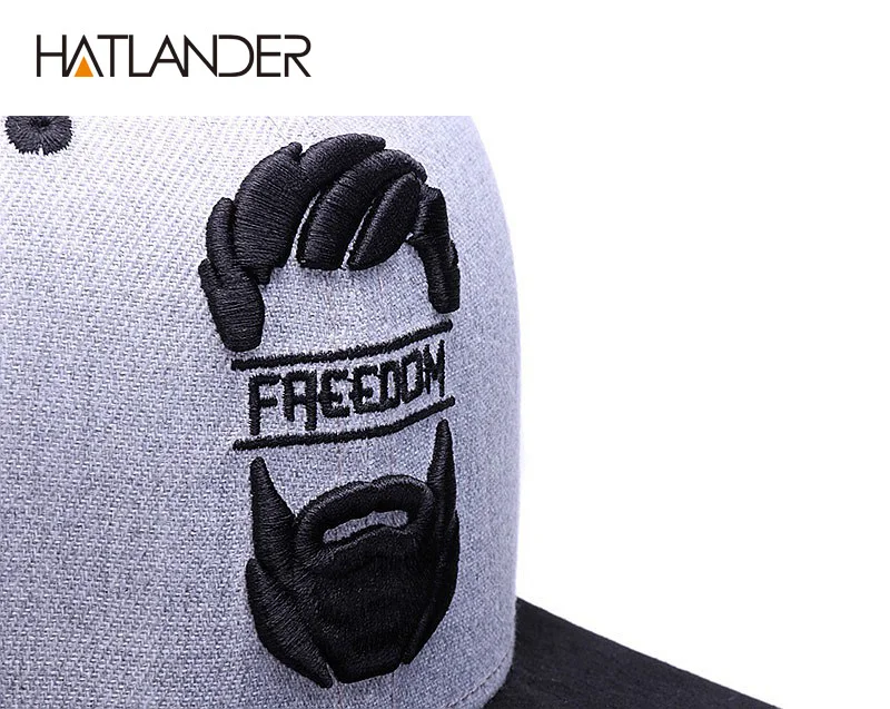 HATLANDER, оригинальная Мужская бейсболка с плоским козырьком, бейсболки с вышивкой в виде усов, мужская шапка, молодежная уличная Стильная кепка в стиле хип-хоп