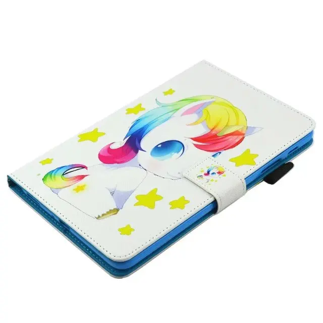 Чехол из ПУ кожи с магнитом и мультяшным единорогом для Samsung Galaxy Tab A 8 0 2017 T380 T385