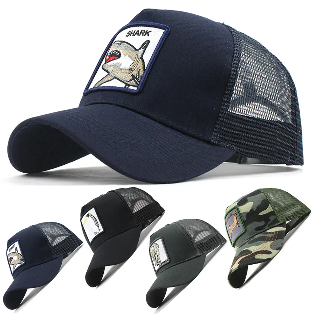 Gorras de animales унисекс Открытый хлопок высокого качества животных кепки-бейсболки с вышивкой женские мужские шапки регулируемые gorra animales