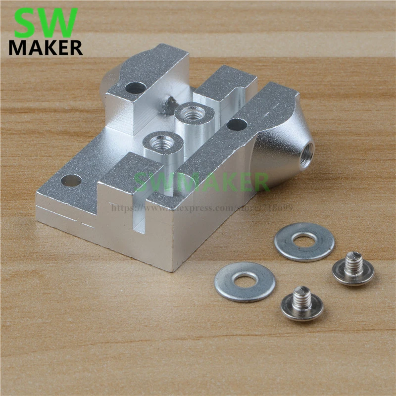 

3pcs 3D aluminum alloy delta for Reprap for Kossel slide M3 M4 tackle bore distance 20x20mm moving block for closed loop Belt