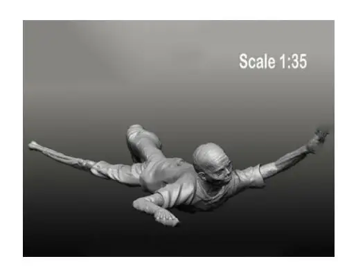 New Unassembled 1/35 Zombie - Crawling    Resin Figure Unpainted Model Kit