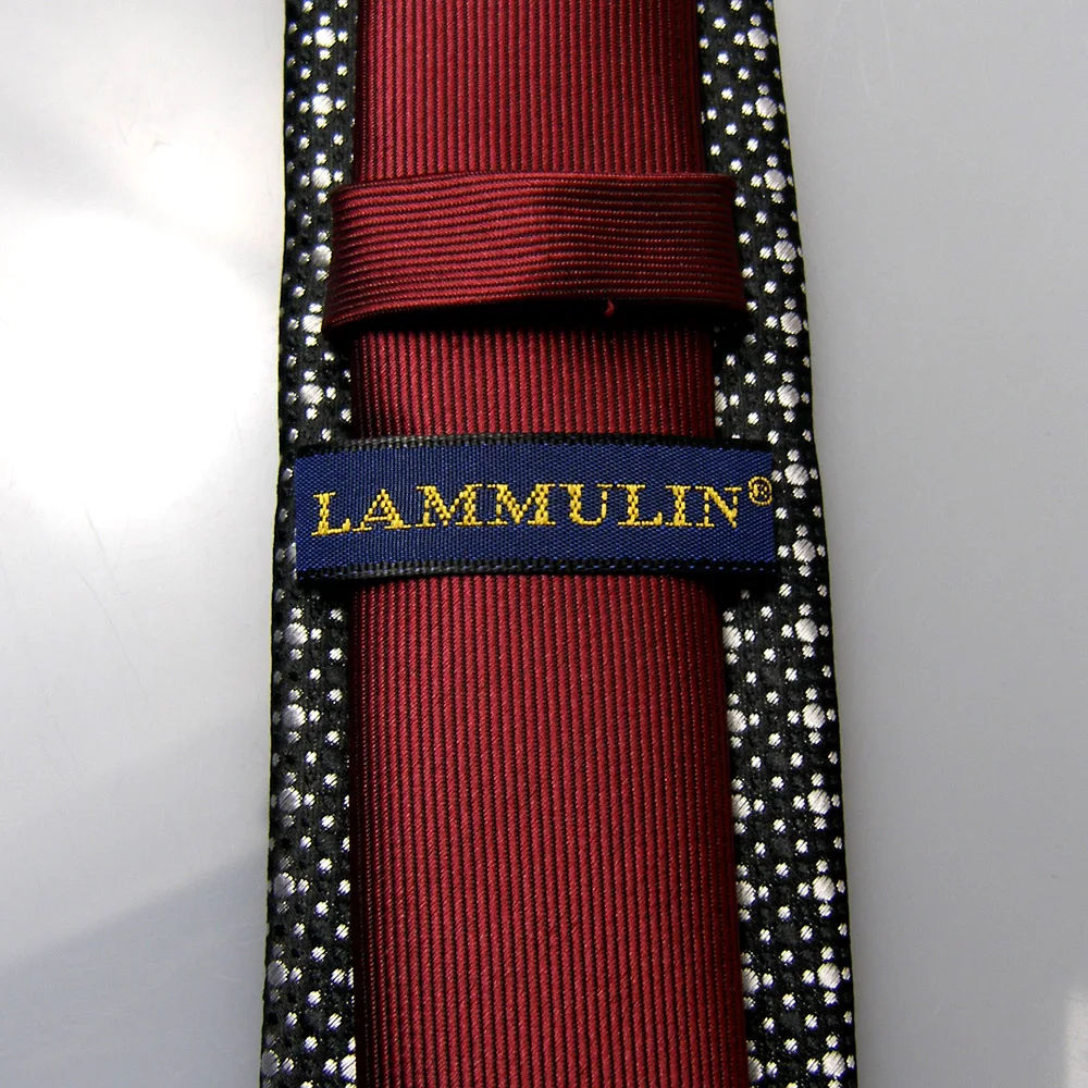 LAMMULIN Мужская фотография новый дизайн бордовый Узел контрастный черный с