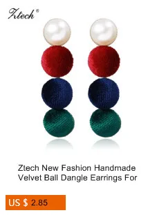 Ztech New Fashion Z Luxury Brand Rhinestones Water Drop Crystal Geometric Gem Designer Vintage Earrings For Women Free Shipping
