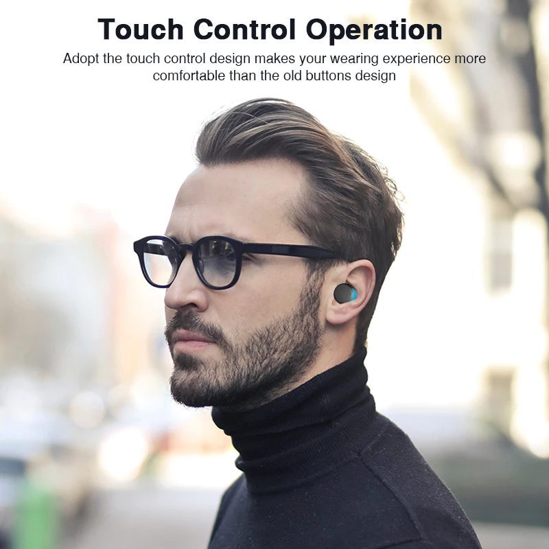 IPX8 Водонепроницаемые Мини Bluetooth наушники с микрофоном Беспроводные спортивные