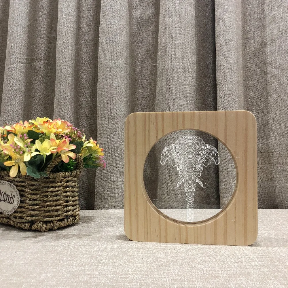 The elephant night lamps ideal gift for kids friend Customer colleagues teacher creative decor room dorm office | Лампы и освещение