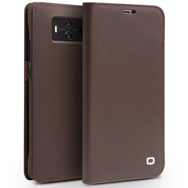QIALINO Модный чехол из натуральной кожи для Huawei mate 10 ультратонкий слот карт