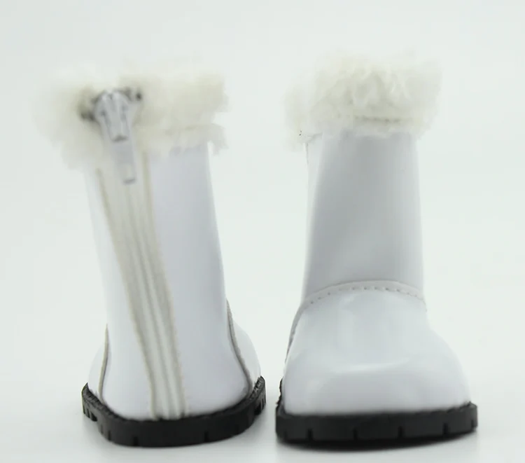 Модные ботинки на искусственном меху для девочек 18 дюймов белая зимняя обувь |