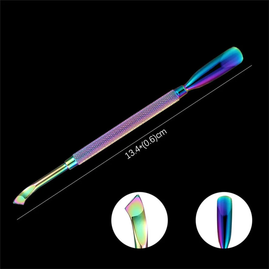 New Stainless Steel Cuticle Pusher 1PC Double Ended Nail Romover Manicure Pedicure Cleaner Tool Dec06#30 | Красота и здоровье