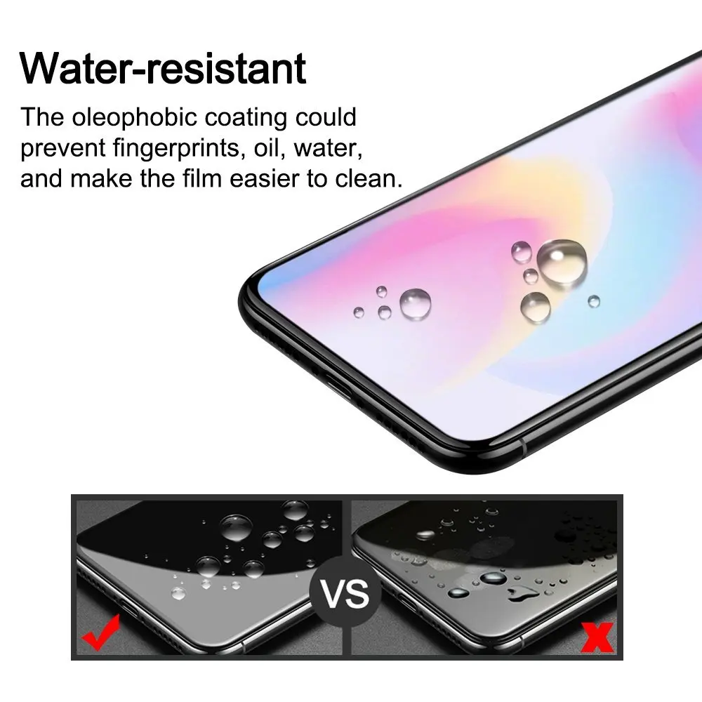 Закаленное стекло с полным покрытием для iphone x Пыленепроницаемая Защитная пленка