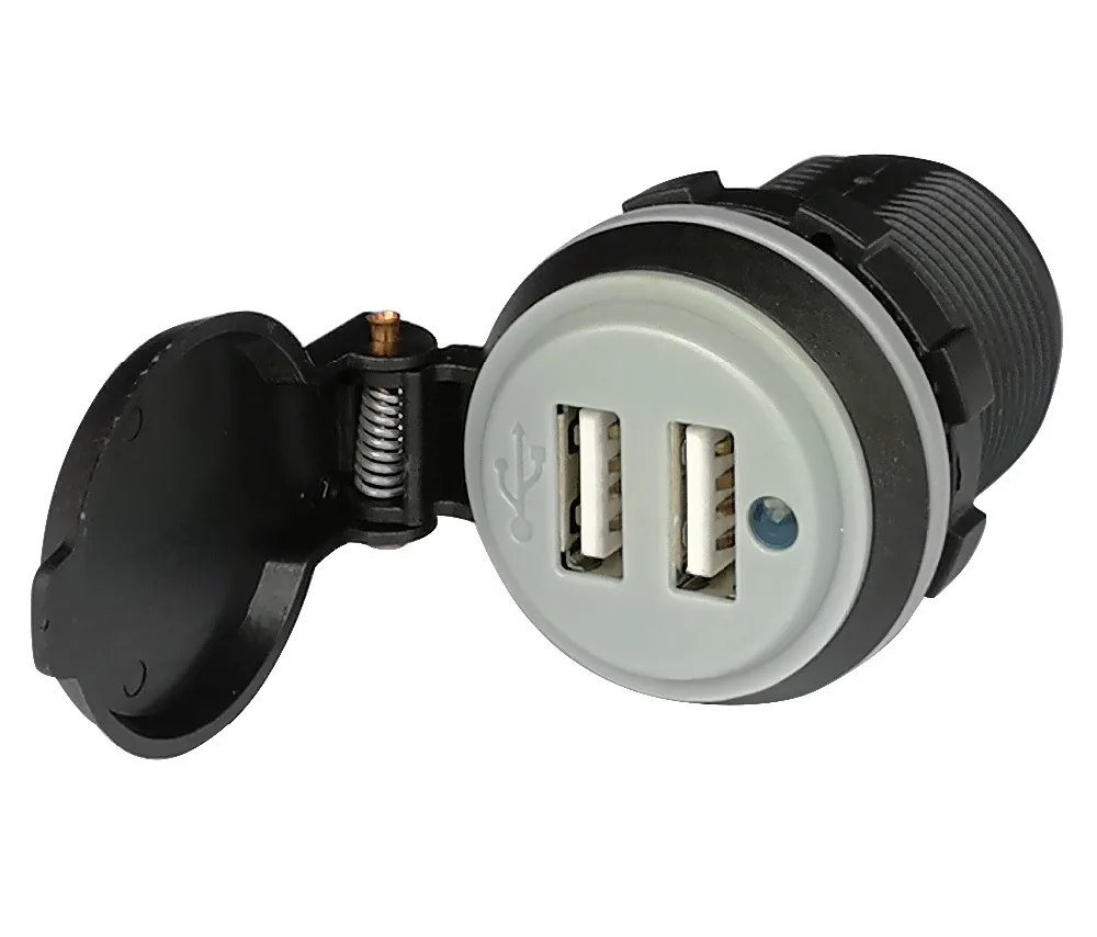 Мотоцикл автомобиль лодка двойной USB 4.2A зарядное устройство адаптер розетка