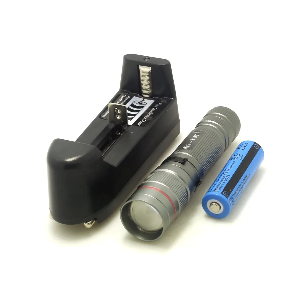 Светодиодный мини фонарик масштабируемый с 3 режимами работы 800 лм аккумулятором