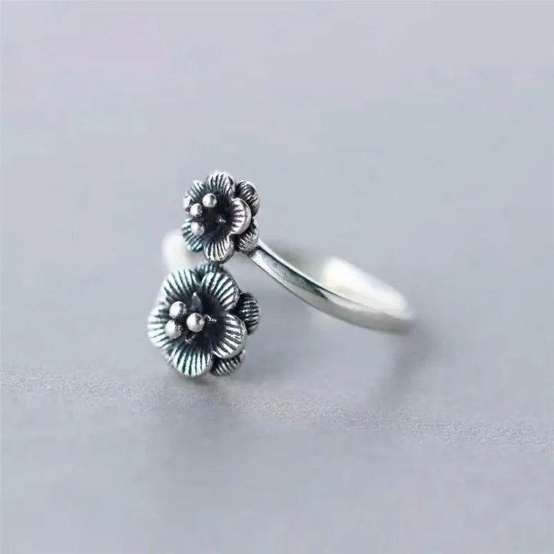1 шт. Винтаж Открытое кольцо Анель Anillos Тибетский Серебряные кольца Bague Aneis Feminino