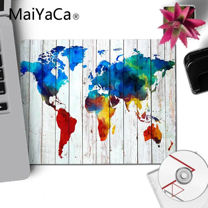 MaiYaCa World Map Travel Just Go small Gaming MousePads desk mat Keyboards Mat anime Mousepad for boyfriend Gift pad | Компьютеры и