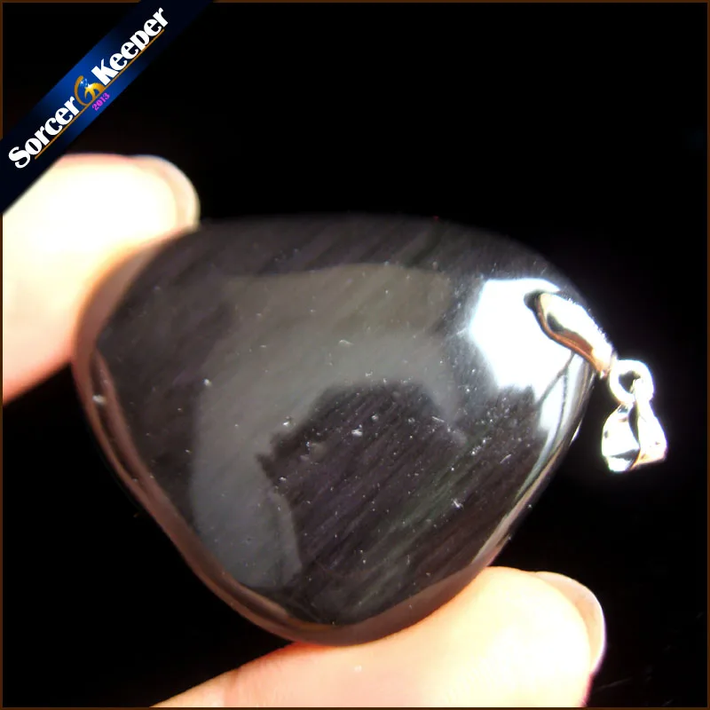 Hot Crystal Jewelry Accessory Pendant Natural Obsidian Stone Beads Statement Necklace Pendants For Men Jewellery Bijou SS614 | Украшения и