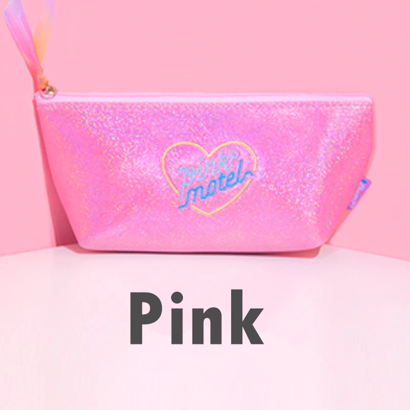 Love pencil case cosmetic bag simple girls large-capacity stationery Sequins Storage package | Канцтовары для офиса и дома