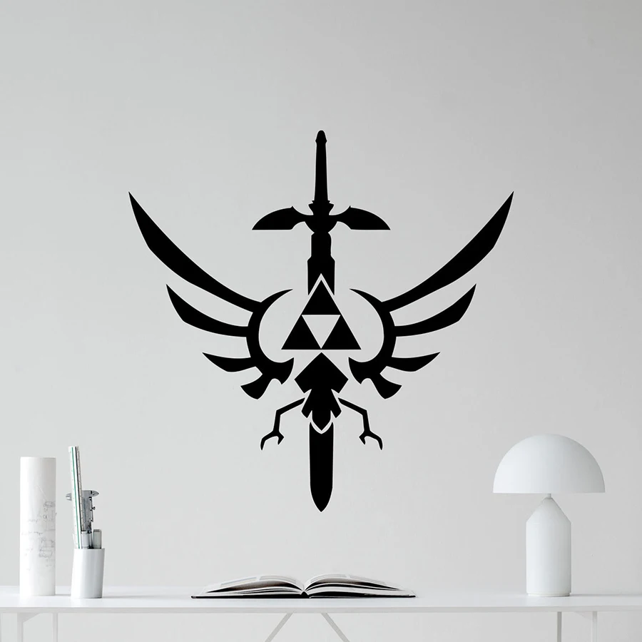 Легенда о Зельде Наклейка на стену Triforce символ виниловая наклейка домашний Декор