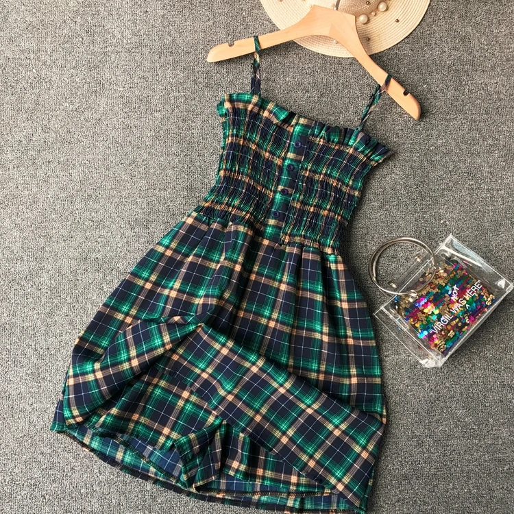 Женский пляжный костюм ALPHALMODA повседневный в горошек с принтом клетку на