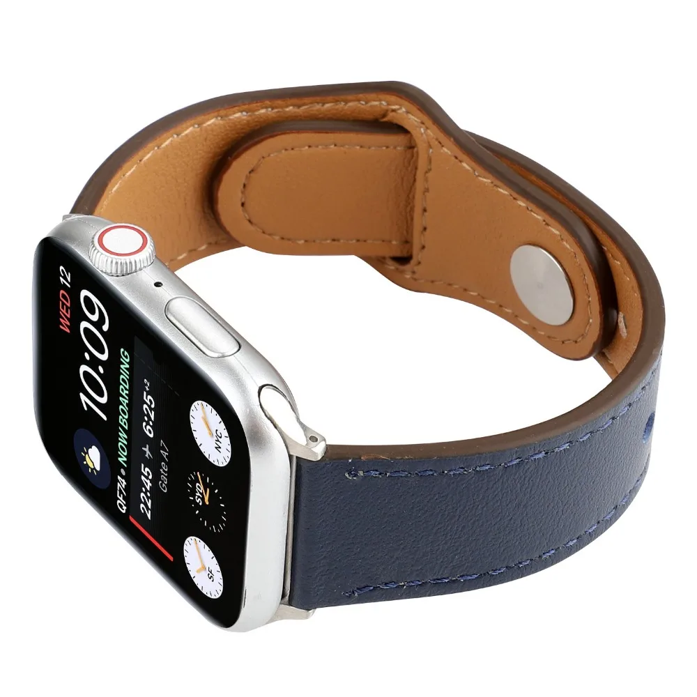 Модный ремешок с застежкой для Apple Watch 38 мм 40 мм 42 мм 44 мм кожаный ремешок для Iwatch серии 1 2 3 4 кожаный ремешок для часов