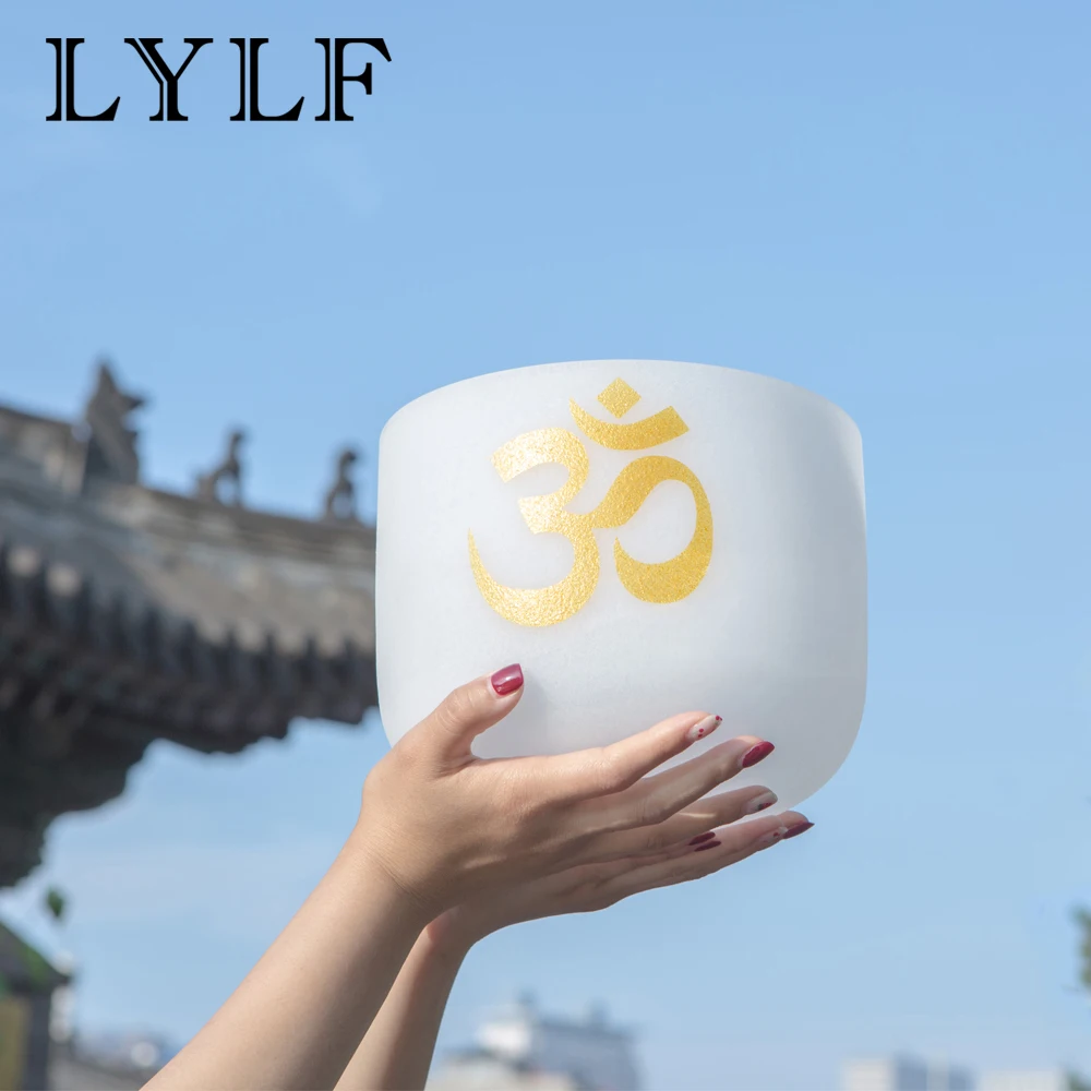 Чакра из матового кварцевого кристалла OM Design 8 дюймов Note C /D/E/F/G/A/B Поющая чакра 432