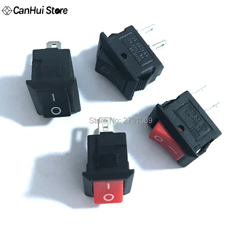 20 шт./лот Мини лодка кулисный переключатель SPST оснастки в AC 250V 3A/125 V 6A 2 Pin Кнопка ВКЛ/ВЫКЛ 10*15 мм 21*15 мм Кулисные Переключатели 15x21x10x15 мм