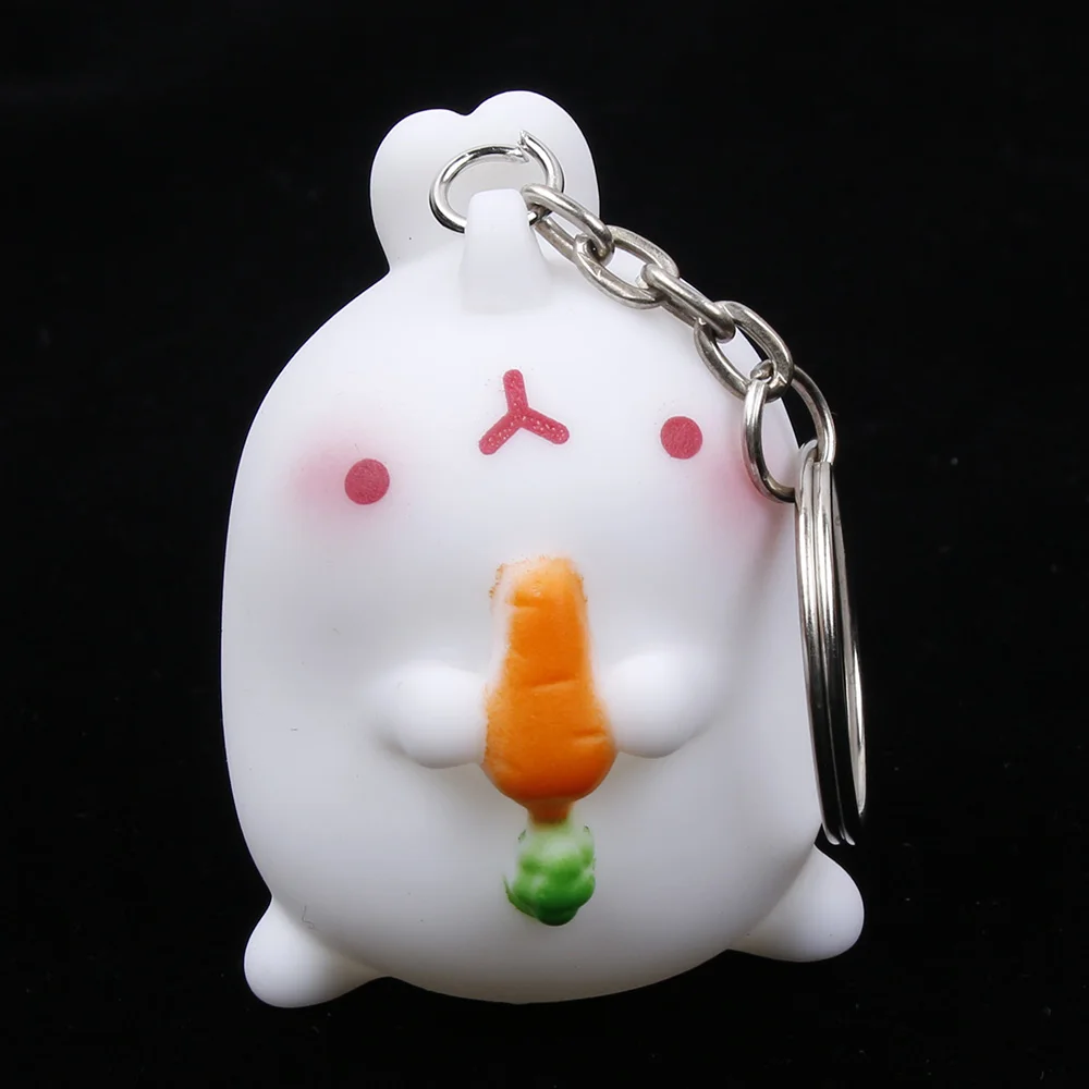 Креативный корейский милый Картофель Kawaii Кролик брелок для автомобиля сумка брелок Декор пара сумка маленькая дешевая мягкая пластиковая подвеска - Цвет: 5