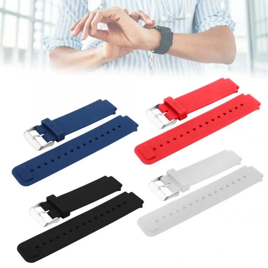 Регулируемый ремешок для наручных часов из силикагеля сменный Garmin Vivoactive черный