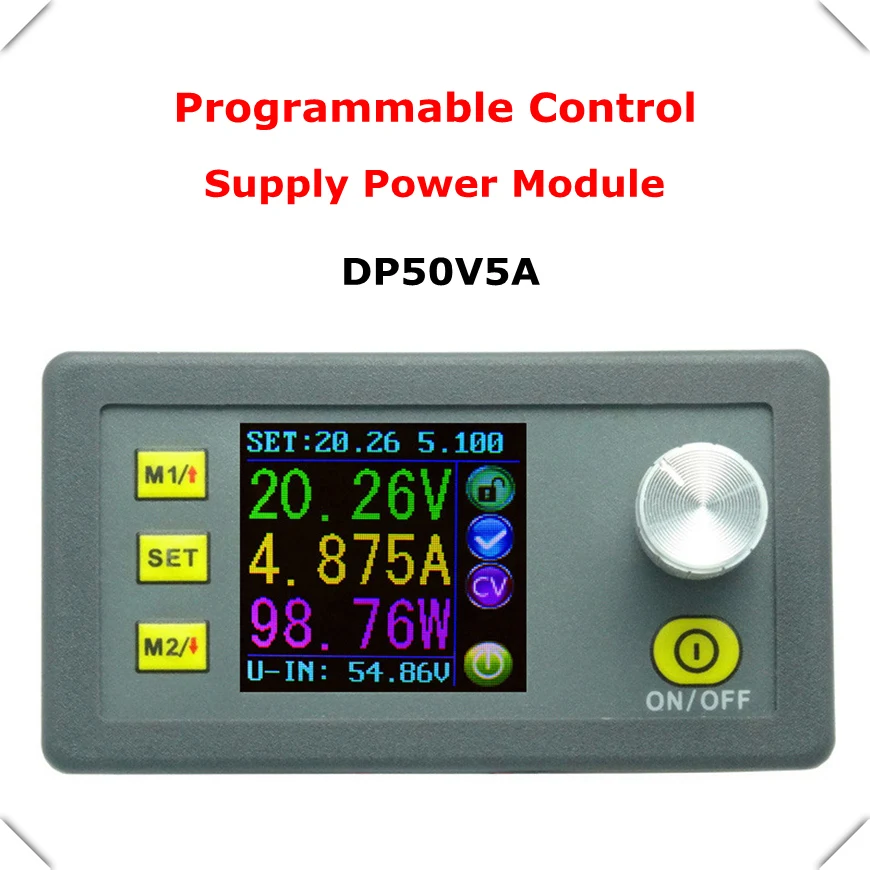 RD DPH5005 понижающий преобразователь постоянного напряжения тока программируемый цифровой контроль питания цветной ЖК-вольтметр 50 в 5A
