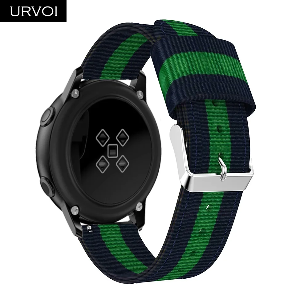 Ремешок нейлоновый URVOI для Galaxy watch active NATO прочный плетеный браслет 42 46 мм|Ремешки
