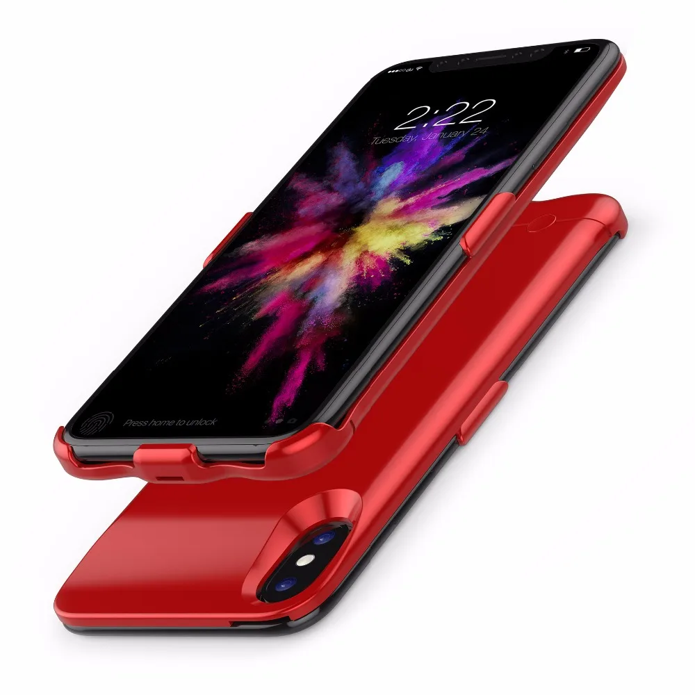 Для iphone X чехол для батареи 2017 новейший супер-тонкий 5200 mah Запасной зарядного