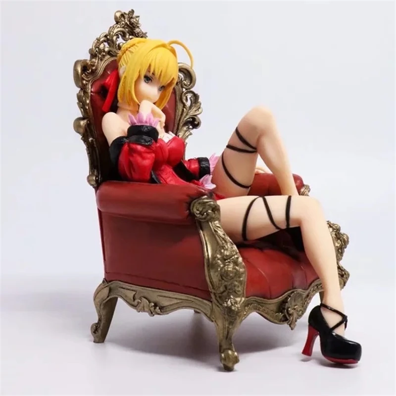 Аниме сексуальная фигурка Fate Stay Night Nero Saber предварительно окрашенные фигурки из