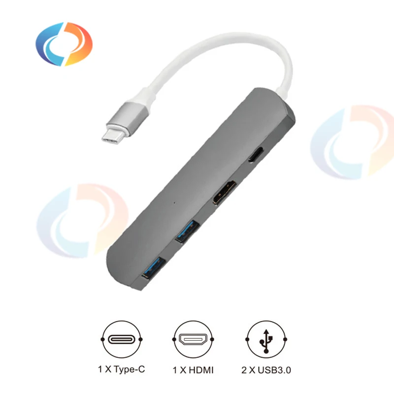 4 в 1 Тип C разделитель для MacBook Pro 4K HDMI порт USB 3 0 порты Type концентратор | Компьютеры и
