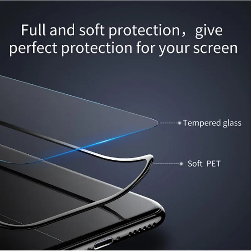 Защитное закаленное стекло Baseus 3D 0 23 мм для iPhone X с мягкими краями и полным