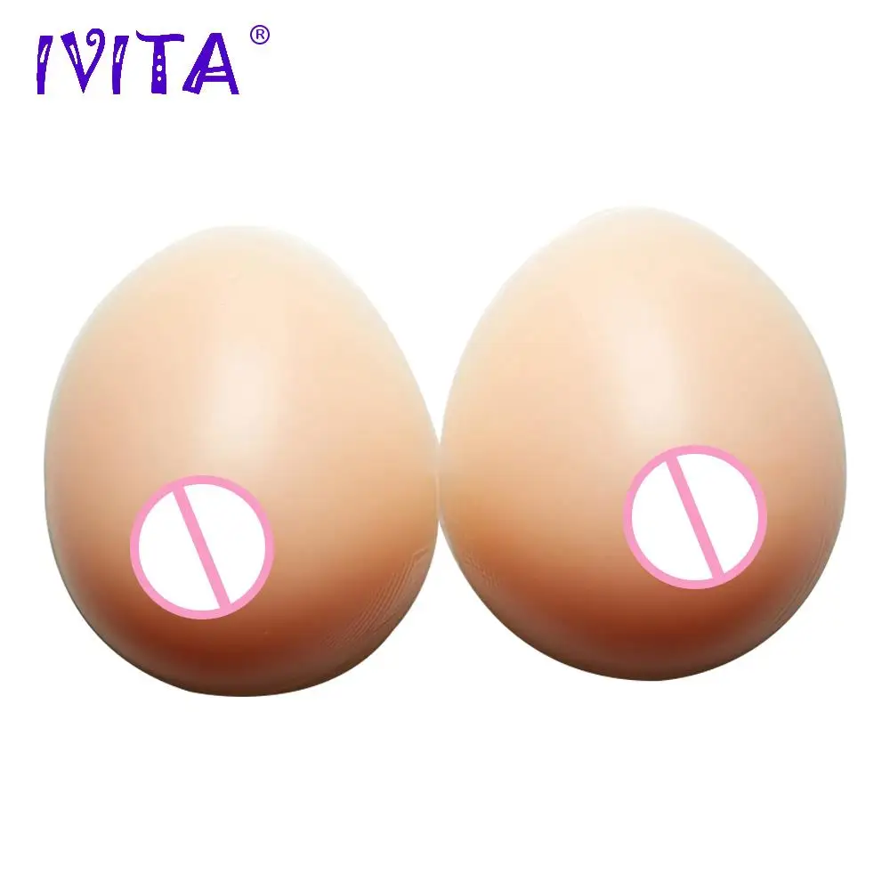 IVITA 1600 г силиконовые формы для груди в форме капли Трансвестит увеличитель