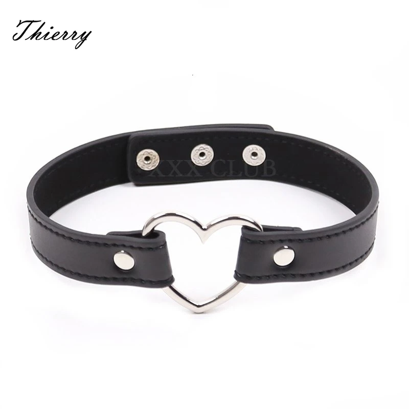 Thierry Strict Bondage Collars with Heart ring Fetish Slave Necklace Sex Toys for Women Adult Couples Game | Красота и здоровье