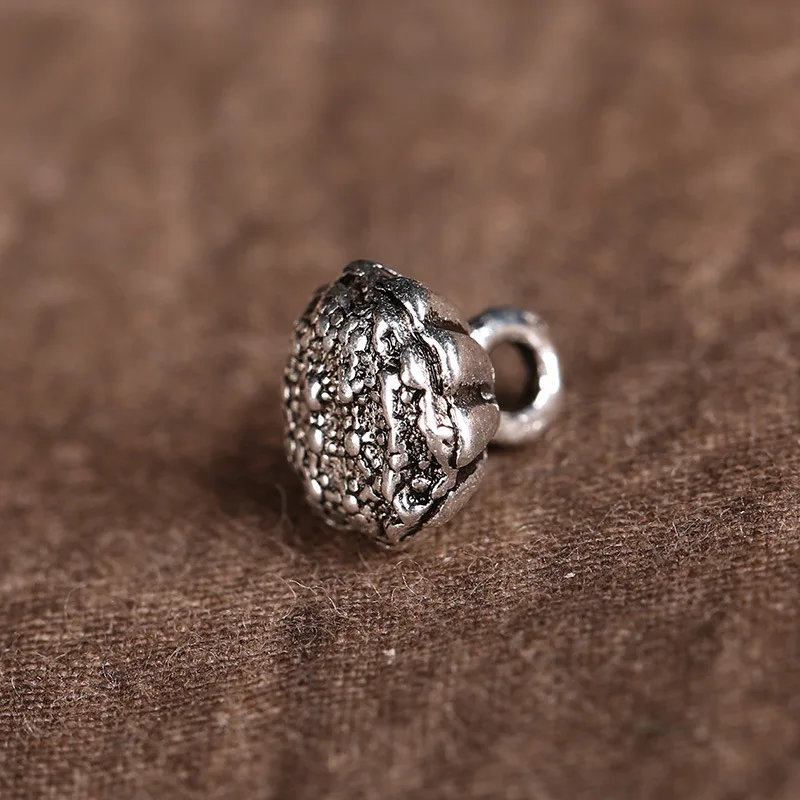 10 шт./лот подвеска в виде лотоса из античного серебра для изготовления ювелирных