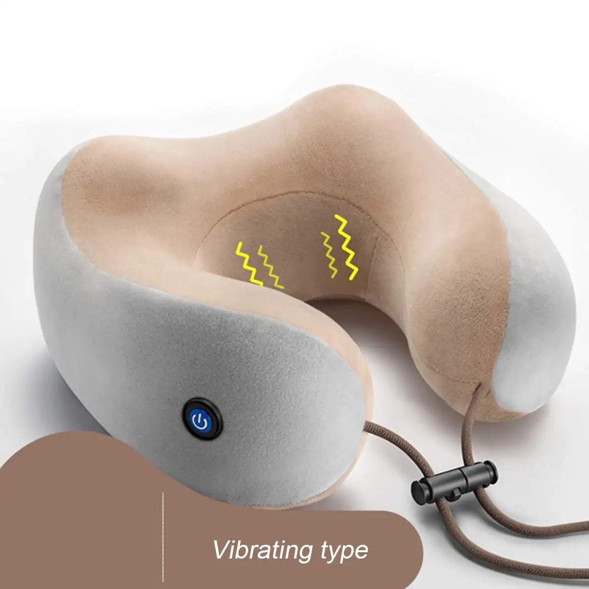vibrating type Электрическая u-образная Массажная подушка для спины, плеч, шеи, шейного отдела, массажные накидки, устройство для сбивания тела, массажер для дома и автомобиля - Цвет: vibrating type