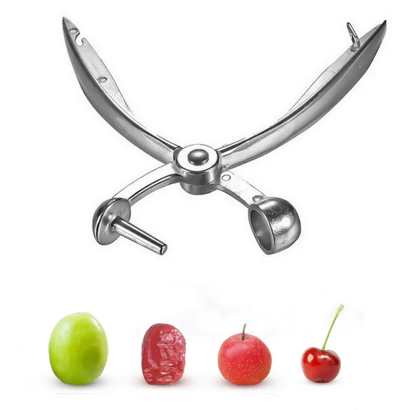 Hoomall Cherry Seed Remover Stone Picker Easy Pitter Kitchen Accessories Corer With Container Fruit Vegetable Tool | Дом и сад