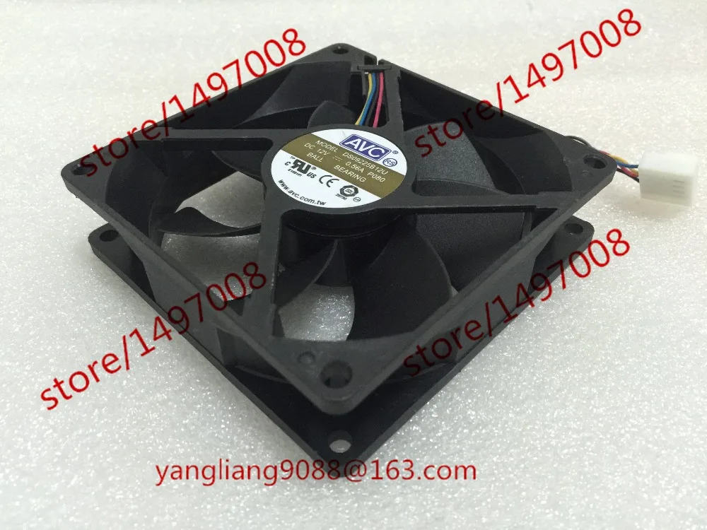 AVC DS09225B12U P080 DC 12V 0.56A 92x92x25mm Server Cooling Fan