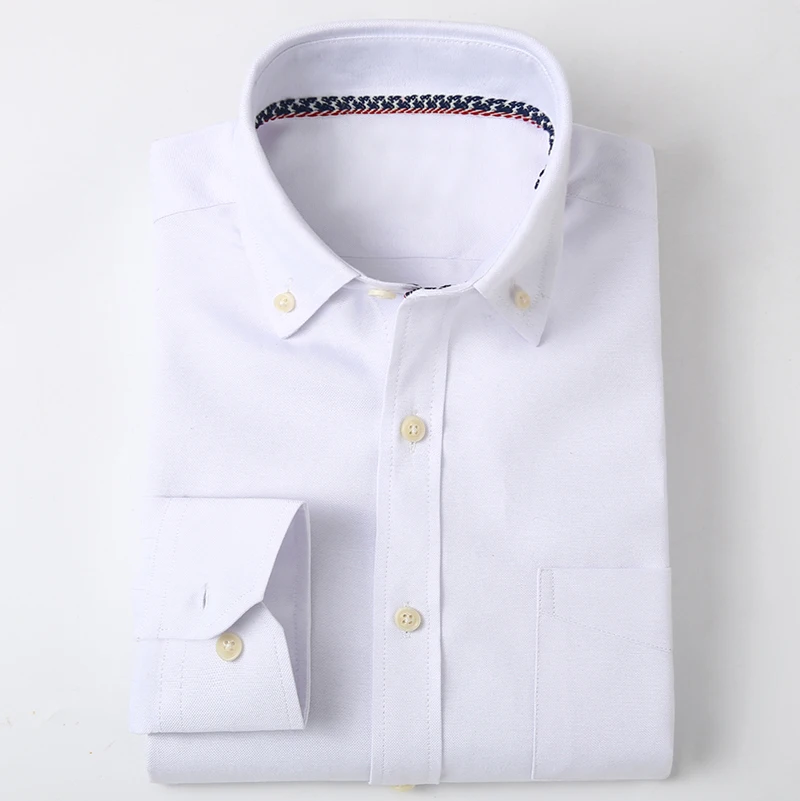 Оксфордская Мужская рубашка новинка 2016 брендовая одежда модная деловая