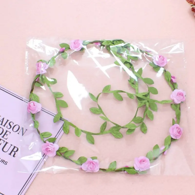 Женский венок в богемном стиле из бумаги с цветами для свадебных торжеств и