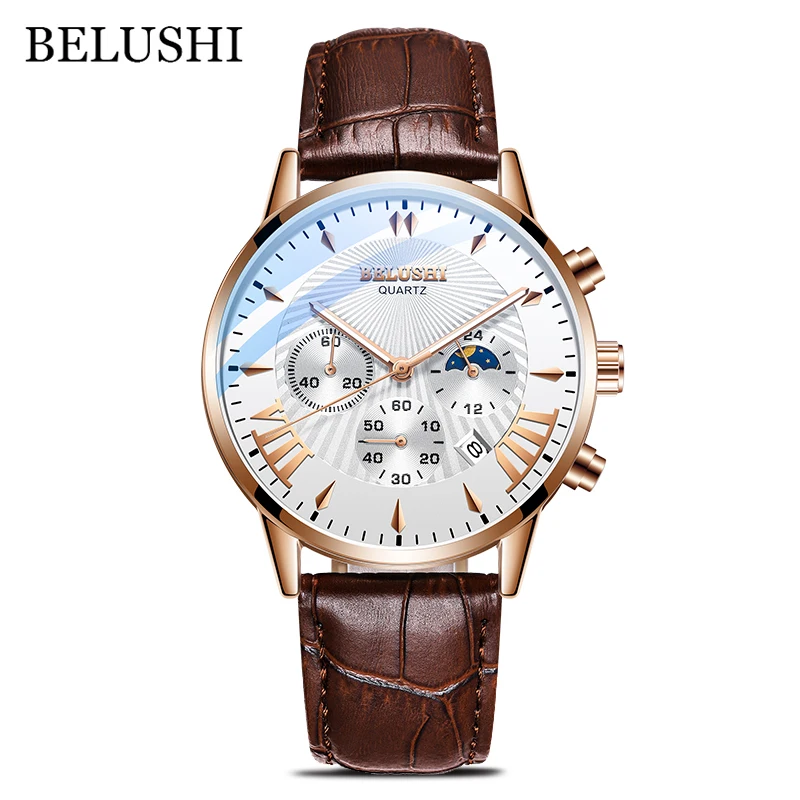 

New Fashion Men Watch Top Brand Luxury Quartz Men's Wrist Watch Leather Strap Business Clock Male Waterproof Sports Watches
