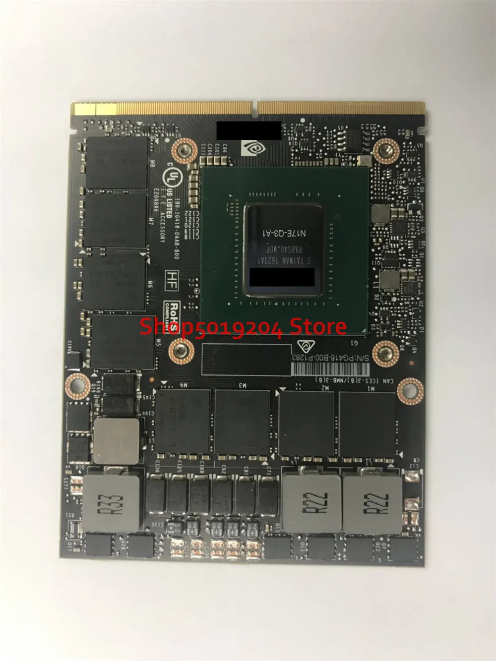 

N17E-Q3-A1 Quadro P4000 P4000M 8GB Video Graphic Card S/N:0323916159906 DDR5 for HP laptop ZBook17 G3 G4 DELL M7710 M7720