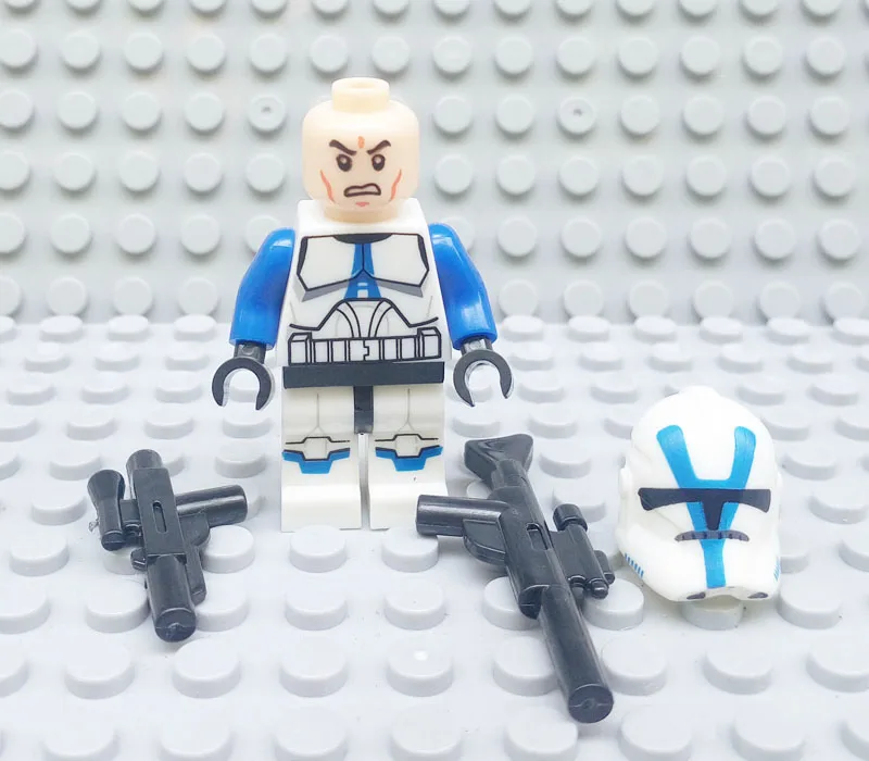 5 шт./лот StarWars синий Клон Trooper Building Конструкторы Игрушечные лошадки для детей Best