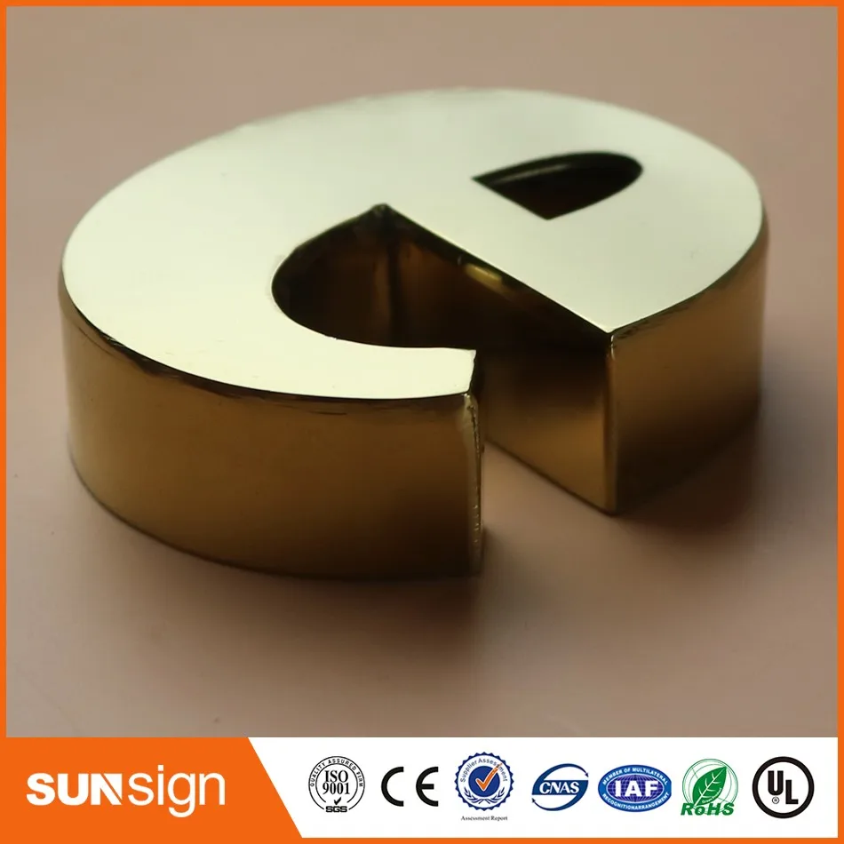 Индивидуальные 3d металлические буквы знак наружные настенные из нержавеющей