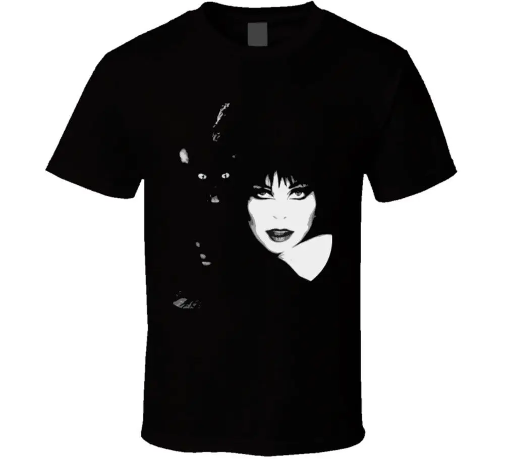 Elvira плакат с кошками из мультфильма футболка Летняя мужская модная Удобная