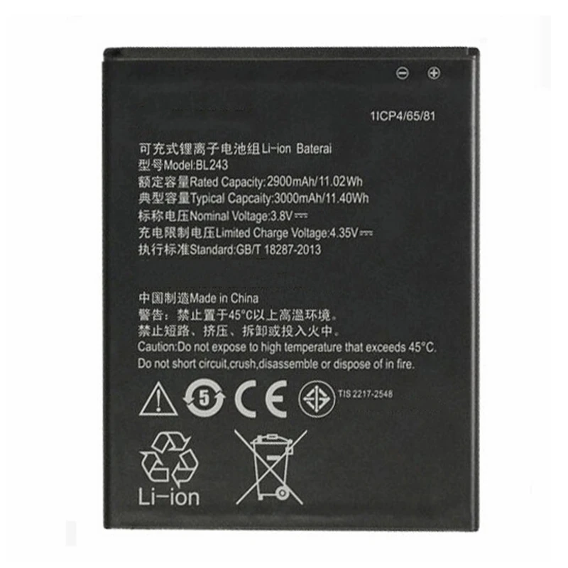 

Rush Sale Limited Stock 3000mAh BL243 New Replacement Battery For Lenovo K3 NOTE A7600-M High Quality
