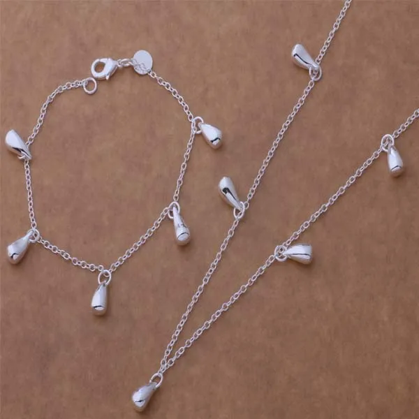 Комплект ювелирных изделий из серебра 128 пробы с браслетом | Украшения и